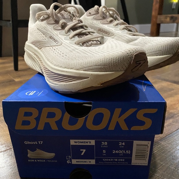 Brooks Ghost 17 Running Shoes Grey/Chateau Grey/Portabella - Picture 2 of 7